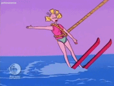 Gif animé ski nautique